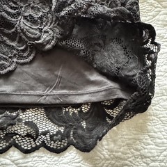 ODCOCD Dress Womens Large Black Lace Floral Sheath Lined Short Sleeve Party