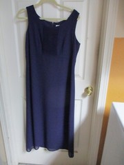 Studio 1 Misses Purple/Navy Sleeveless Poly Chiffon Maxi Formal Dress