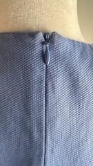J. Mc Laughlin Cotton Stretch Button Detail Cornflower Blue Sz 4 Zip Up Dress