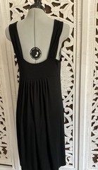 Banana Republic Black Dress Womens Medium Stretch Low Back Sleeveless V Neck