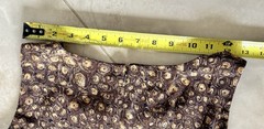 Patrick Collection Women Sleeveless 100% Silk Maxi Dress Brown Side Slit Lined 8