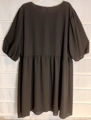 ASOS Design Black Stretch Polyester Crepe SS Dress 24 EC!