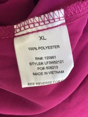 Olive & Oak Hot Pink Fuscia Wrap-Style Midi Dress with Tie Waist size XL