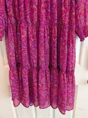 beachlunchlounge collection Pink Purple Paisley Smocked Dress Size M/M