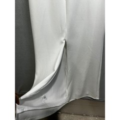 FORE Size Large Maxi Dress White Halter Back Slit Old Money Party Elegant