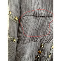 Sundance Studded Gauzy Lined Midi Dress Womens Medium Black Semi Sheer