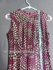 Hand Sewn Dress Womens Small Maxi Bricbrac Trim Vintage SEE MEASUREMENTS