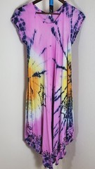 Women&rsquo;s Sundress Bohemian Rayon One Size Hippie Boho Tie Dye