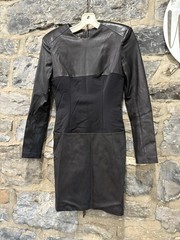 TWENTY CLUNY LONG SLEEVED BLACK LAMB LEATHER DRESS SZ 4