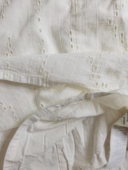 prAna White Eyelet Collared Short Sleeve Shirt Dress S Organic Cotton