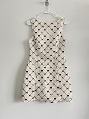 Sofie the Label Dress Women S Fit & Flare Cream Black Bow Hepburn Cocktail