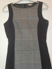 Black White Checkered Slimming Work Smart Dress Size 10 Office Wear Houndstooth