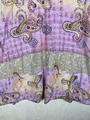 Erica Brooke Dress Womens Plus 20 Aline Paisley Flowy 100% Cotton Natural Summer