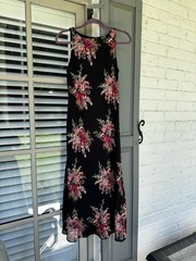 AGB Dress Womens 12 Floral Maxi Long Sleeveless Scoop Neck Lined vintage dress
