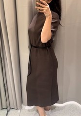 ZARA : Mink Knit Dress with Belt : 3920/836 | *UK Buyers No Import Fees*