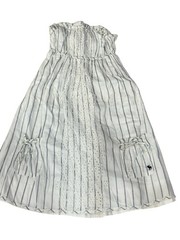 Abercrombie & Fitch White Striped Cotton Dress Size Small Pockets