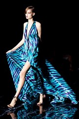 Louis Vuitton Runway Zebra Long Backless Gown Rhianna Sexy Gown 36 Sublime!!