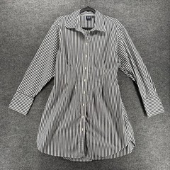 GAP Dress Womens M Tall Blue Striped Blouse Button Up Long Sleeve Old Money Prep