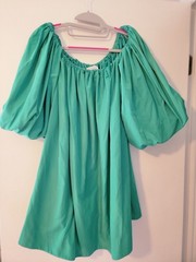 Anthropologie Mare Mare Off The Shoulder Puff Sleeve Green Mini Dress Small NWT