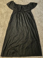 NWT The Occasion By Old Navy Midi Dress Ruffle Sleeve Black Smocked Womens XL