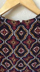 A.L.C Alexa Silk Brown Pattern Bell Sleeve Dress