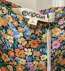 Rip Curl Classic Surf “ afterglow Ditsy Dress” Large Beach Boho NWT