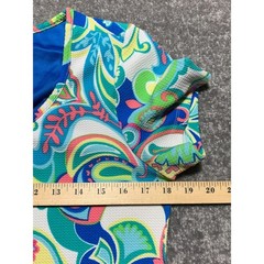 Ronni Nicole Womens Multi Color Paisley Pique Shift Dress Blue Green Size 8