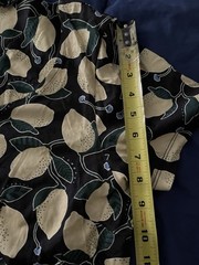 Gudrun Sjoden 100% cotton jersey lemon flounce dress S may fit M L XL OS