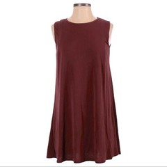 BCBGeneration Sleeveless Pleated Mahogany Tent Swing Dress Size XXS NWT