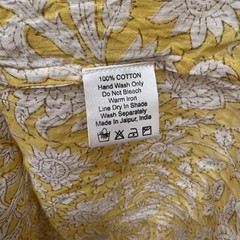 Daughters of India Size L Kyra Mini Dress Cumin Yellow A Line Batwing