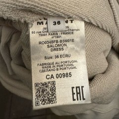 Marant Etoile Sz 36/4/S Sweatshirt Jersey Cotton Drop Shoulder Midi Length Dress