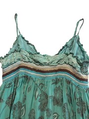 BCBGMaxAzria Atlantic Combo Silk Chiffon Tiered Sundress