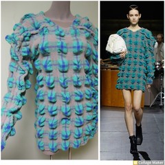 Issey Miyake Rhythm Check JP 2 Chunky Textured Tunic Mini The Square and Beyond