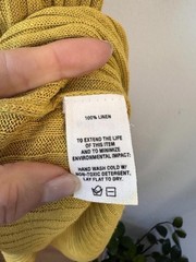 Alex Mill Finney Ribbed Linen Button Dress – Gold Size XS