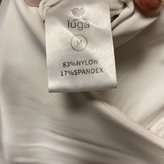 IUGA Tennis Dress Workout/Exercise Built-in Bras & Shorts w/Pockets White Sz M