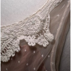 Altar&rsquo;d State Polka Dot Lace Collar Whimsy Coquette Cottagecore Midi Dress Rose
