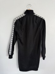 Fred Perry Sweatshirt Dress Top UK 10 Black Mod 60s Retro Casuals Scooter Zip