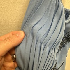Cachet Wedding Dress Womens Size 8 Blue Mesh Bridesmaid Summer Party Cocktail