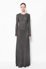 Chloé by Gabriela Hearst Metallic Gold Knit Maxi Dress Circa 2021 Collection SM
