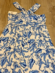 Grace Karin Womens Maxi Dress Large Tropical Print Stretch Pockets Ruffle Resort