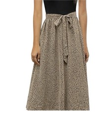 NWT Zattcas Leopard Print Midi Dress Tie Waist XL