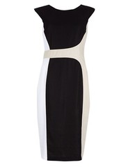M & S Linen Blend Color Block Curved Seam Shift Dress ~Sizes 10 12 14 16 18 22~