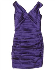 ALEXON Womens Sleeveless Bodycon Dress UK 14 Medium Purple Polyester CV07