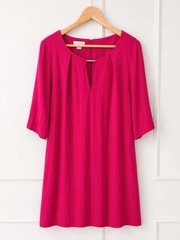 Monsoon Hot Pink Shift Dress UK 18 Fuchsia Holiday Summer Wedding Guest 💖