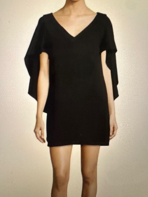 Opening Ceremony – Talene Flutter Sleeve Dress in Black, Size 6, New with Tags
