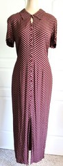 Donna Ricco Midi Short Sleeve Retro Boho Vintage Look size 6