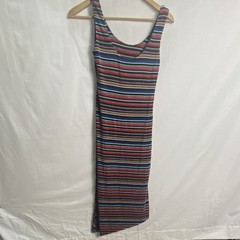 Anthropologie Bailey/44 Petite XS P Multicolor Striped Ruched Bodycon Midi Dress