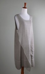 CYNTHIA ASHBY NWT $218 Two Tone Tunic Dress in Classic Grey Oil Size Small