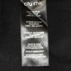 CITY CHIC Sheer Mesh Overlay Drawstring Waist/Hem Stretch Midi Dress Black M/18