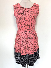 Miss Look Fit & Flare Dress UK Size 12 Stretch Lightweight Fabric Party Occasion